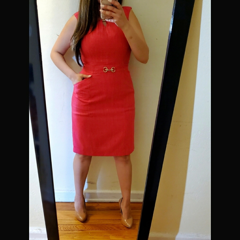 Tweed Keyhole Dress